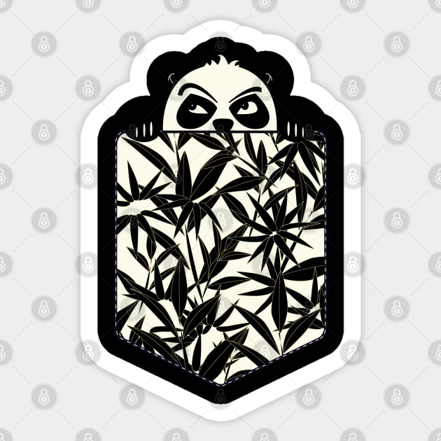 breast pocket cute baby panda bear bamboo gift Sticker by MrTeee